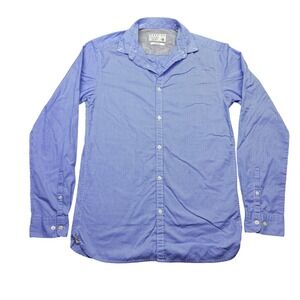 Jack Jones Premium Tailored‎ Button Down Shirt Blue Gingham Check Small